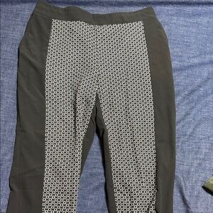 Women's Black Patterned Track Pants